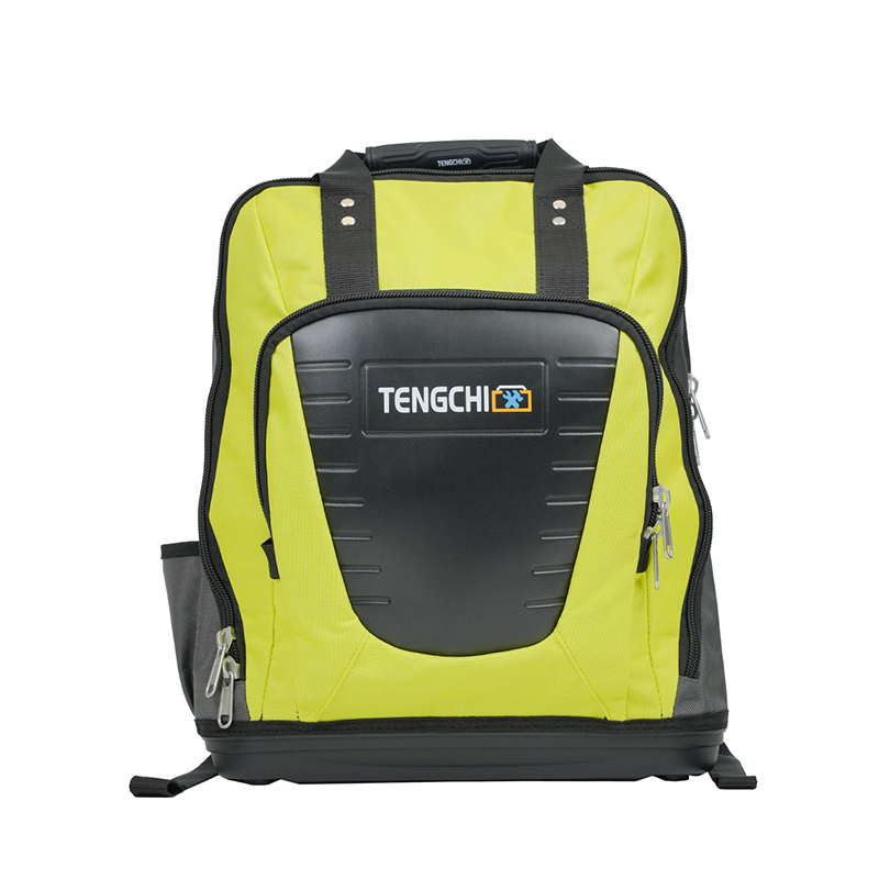 Mochila para herramientas con fondo de plástico multifuncional reforzada de 14 pulgadas